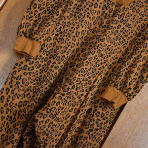 Free people printed just because onesie brown/gold
